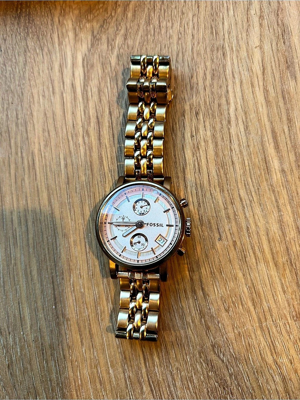 Fossil Original Boyfriend Chronograph Rose Gold-Tone Watch